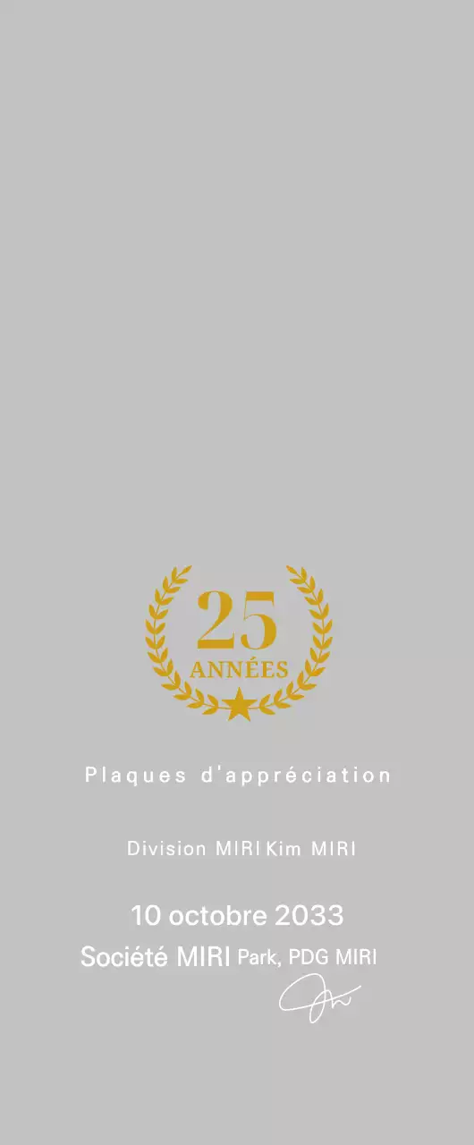 Plaque de remerciement