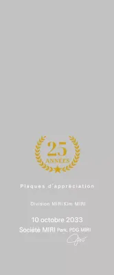 Plaque de remerciement