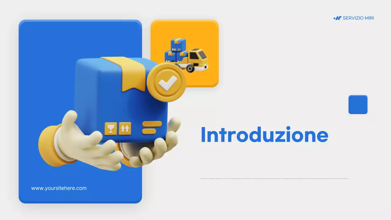 annuncio di consegna blu moderno