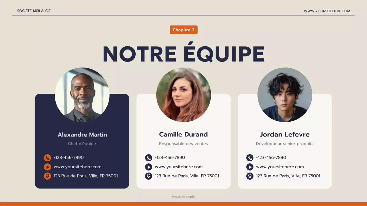 Présentation d'entreprise moderne de la marine