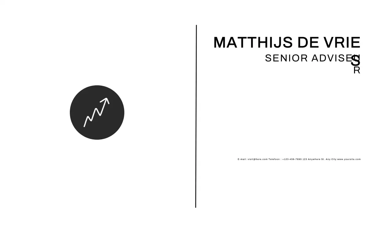 zwart minimalistisch visitekaartje