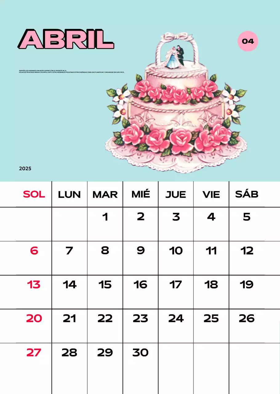 Coloridos calendarios con diversas ilustraciones retro