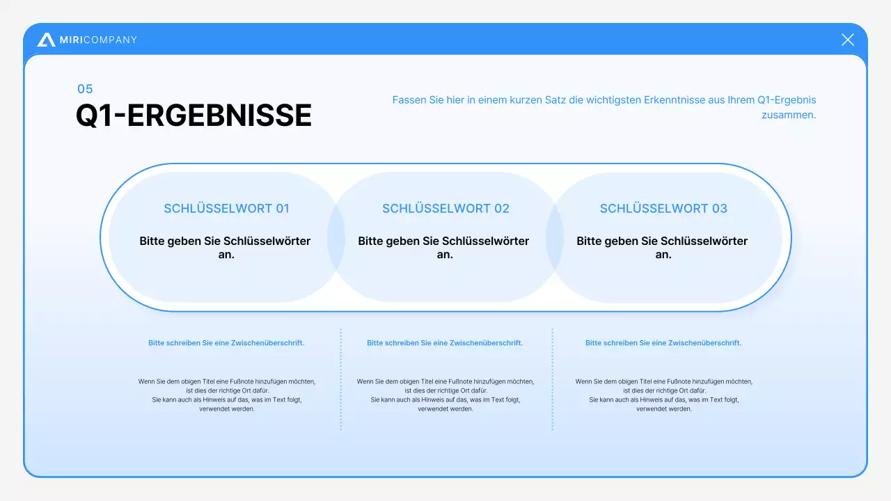 Analyse der blauen modernen Berichte