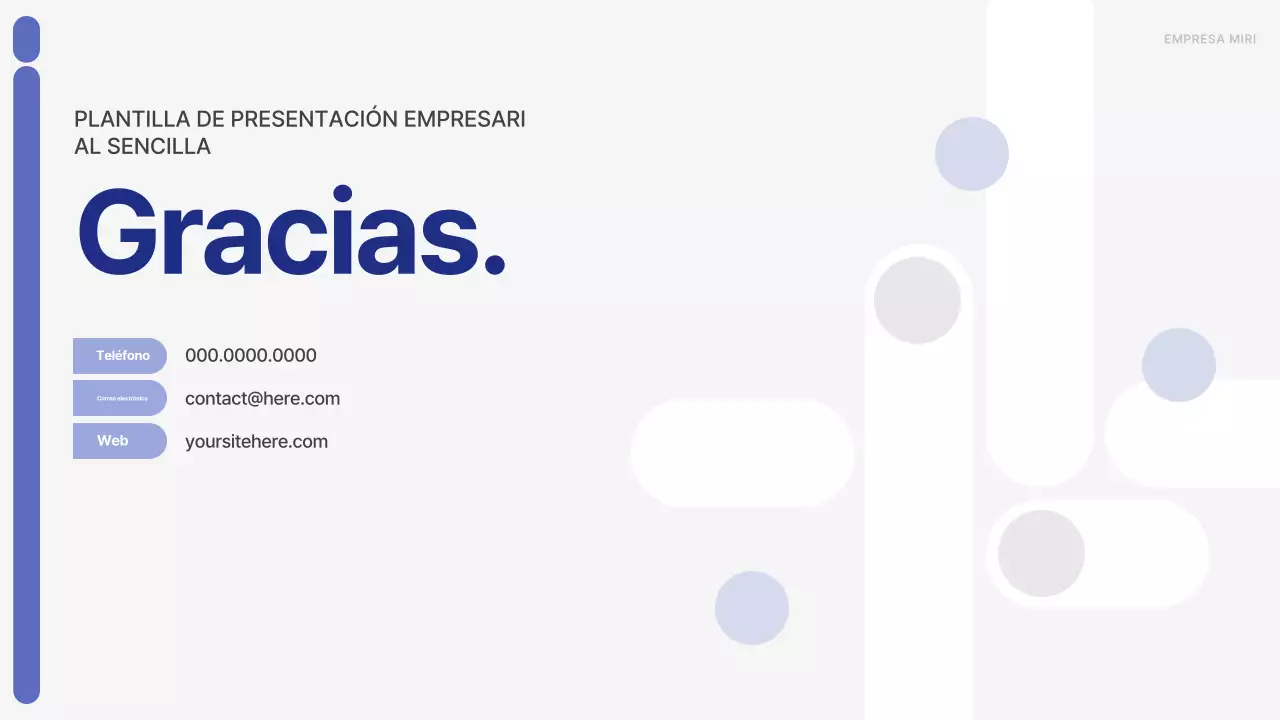 Un sencillo plan de empresa en azul y gris