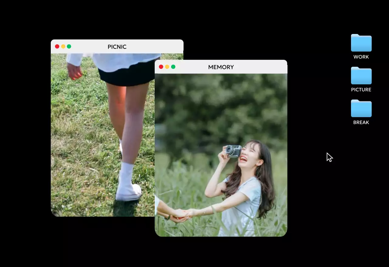 Kalender foto kenangan vintage dengan bingkai foto