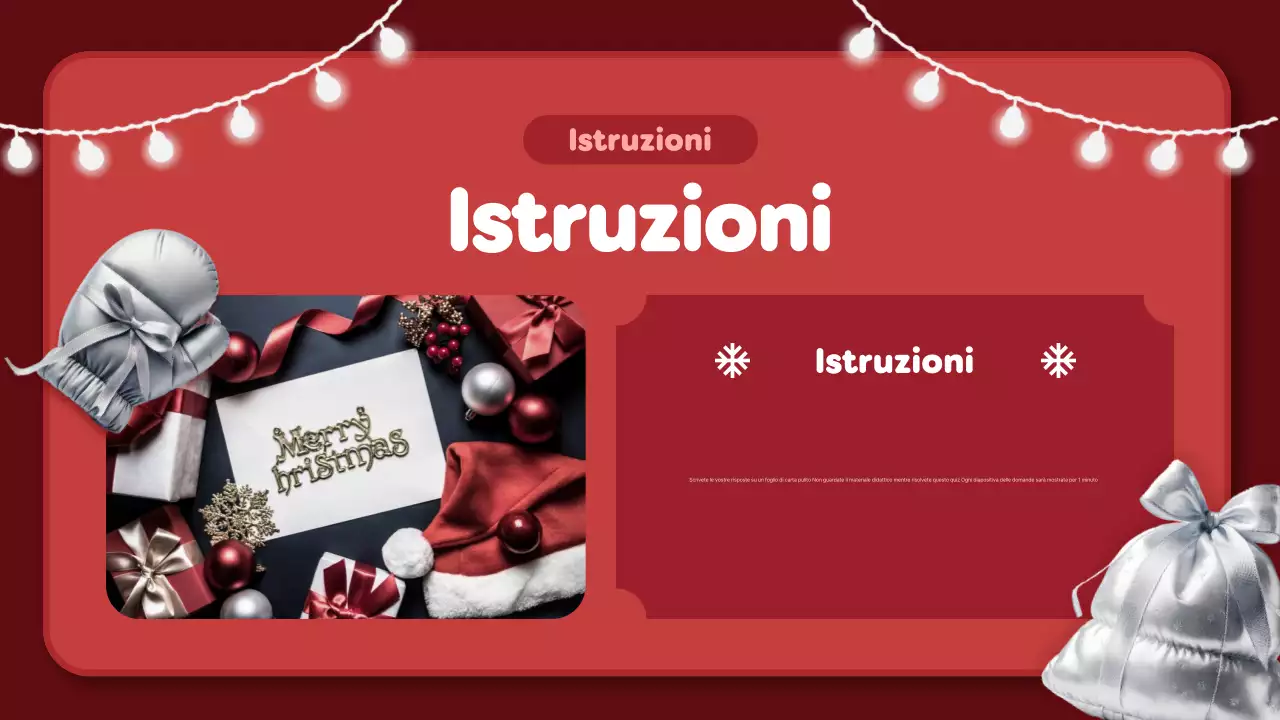 layout del quiz natalizio rosso di tendenza