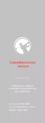 Célébrer le golf simple en blanc