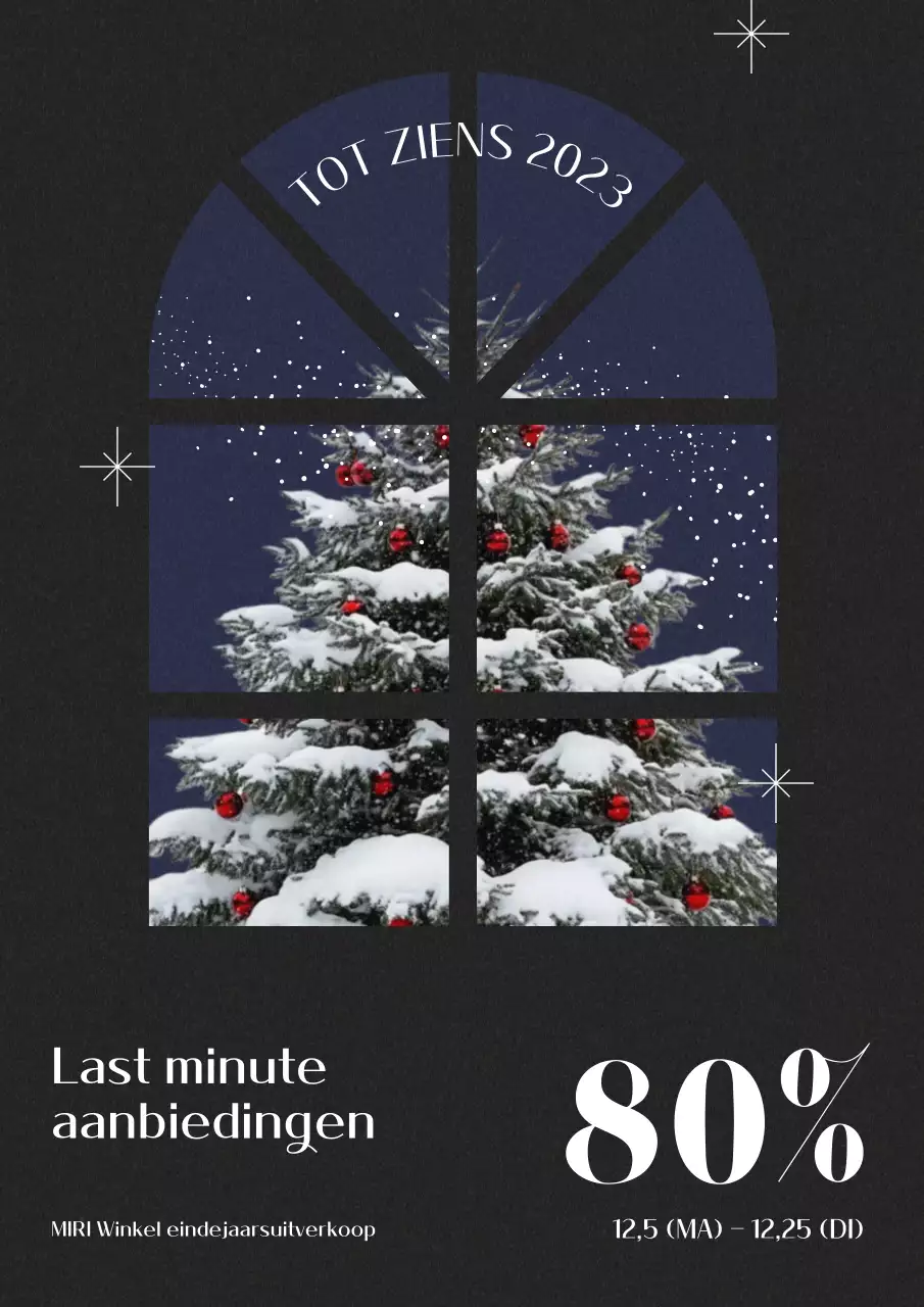 Promoot een eenvoudige vakantieverkoop in zwart-wit