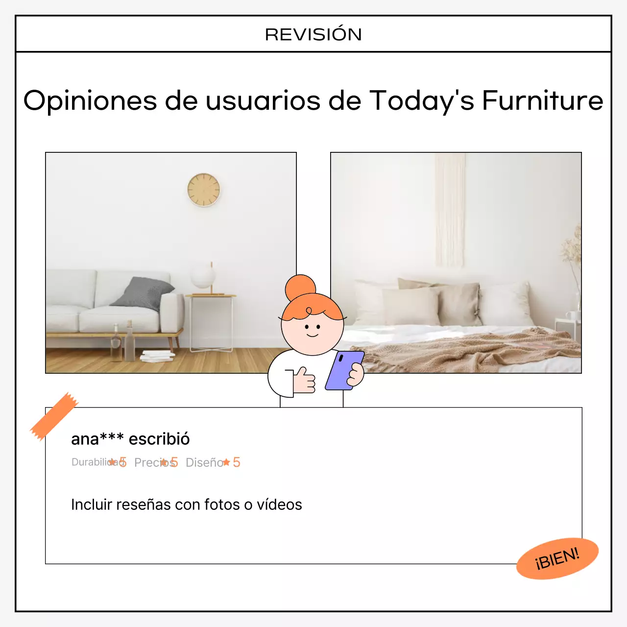 Una colección kitsch de reseñas en naranja y negro