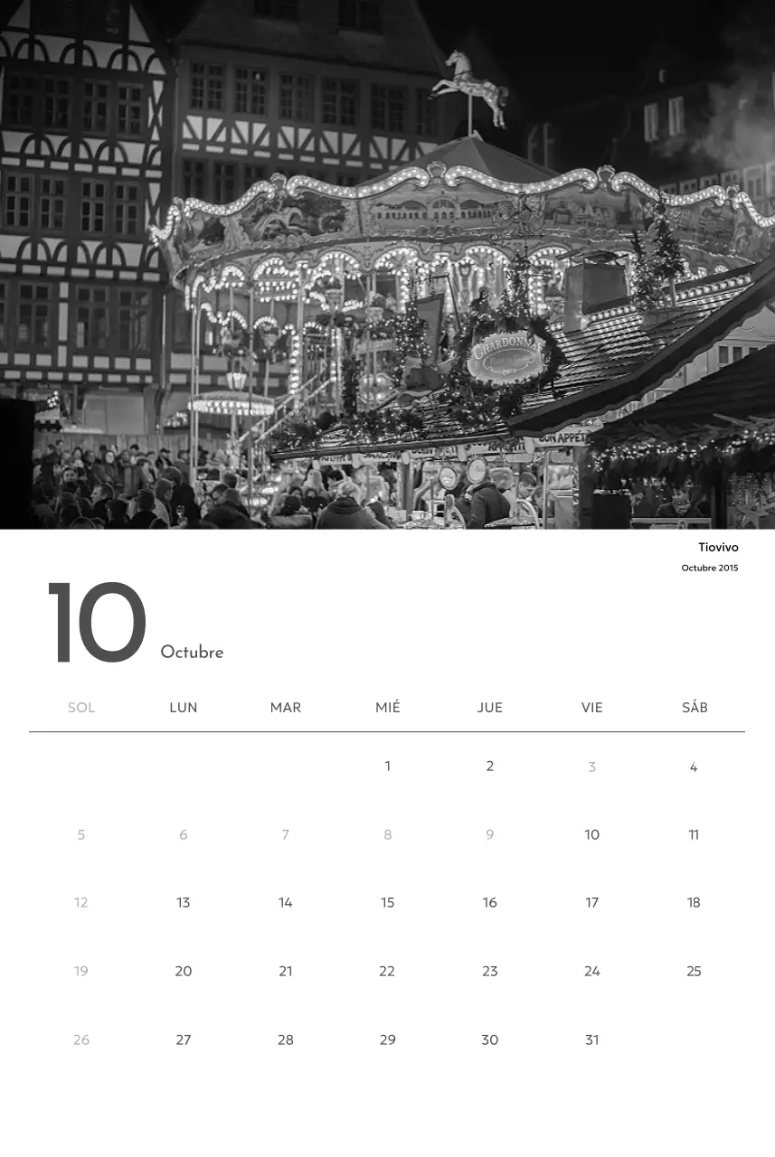 Un calendario fotográfico con un toque limpio y urbano