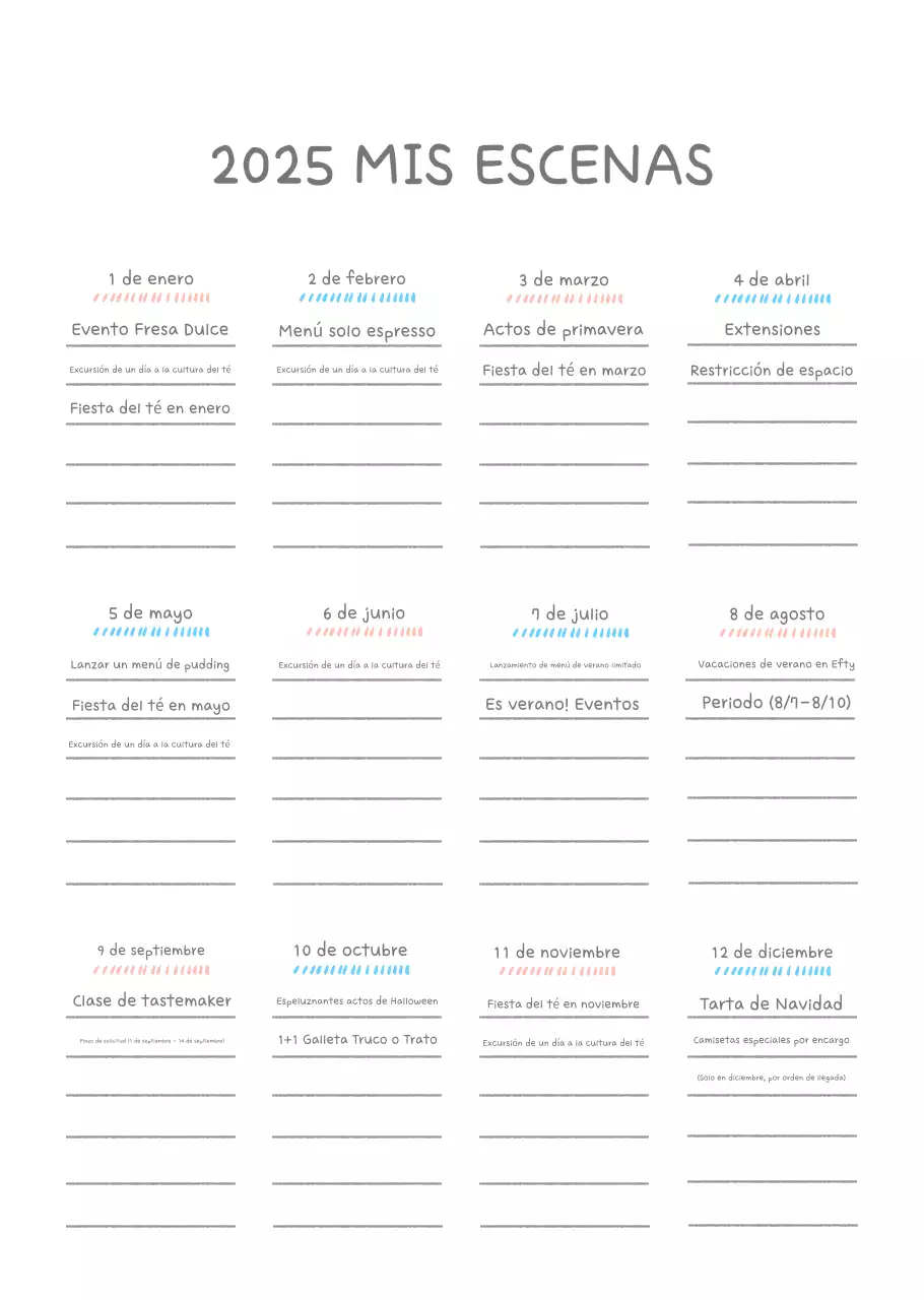 Simpáticos calendarios con adorables ilustraciones