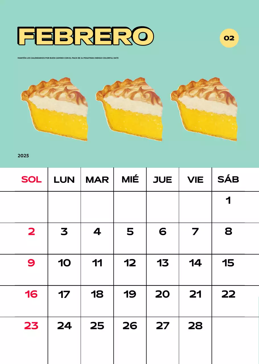 Coloridos calendarios con diversas ilustraciones retro