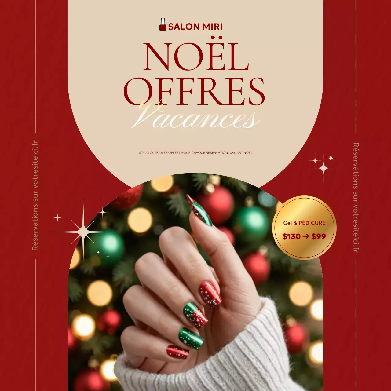 promotion des fêtes de fin d'année par l'élégance rouge