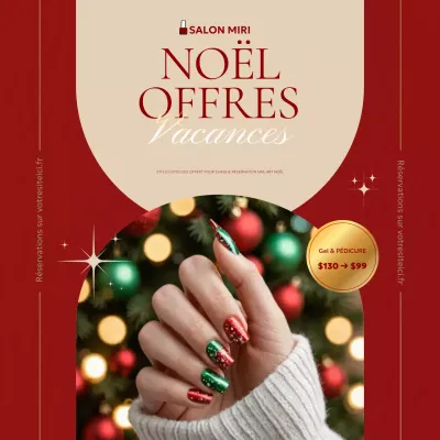 promotion des fêtes de fin d'année par l'élégance rouge