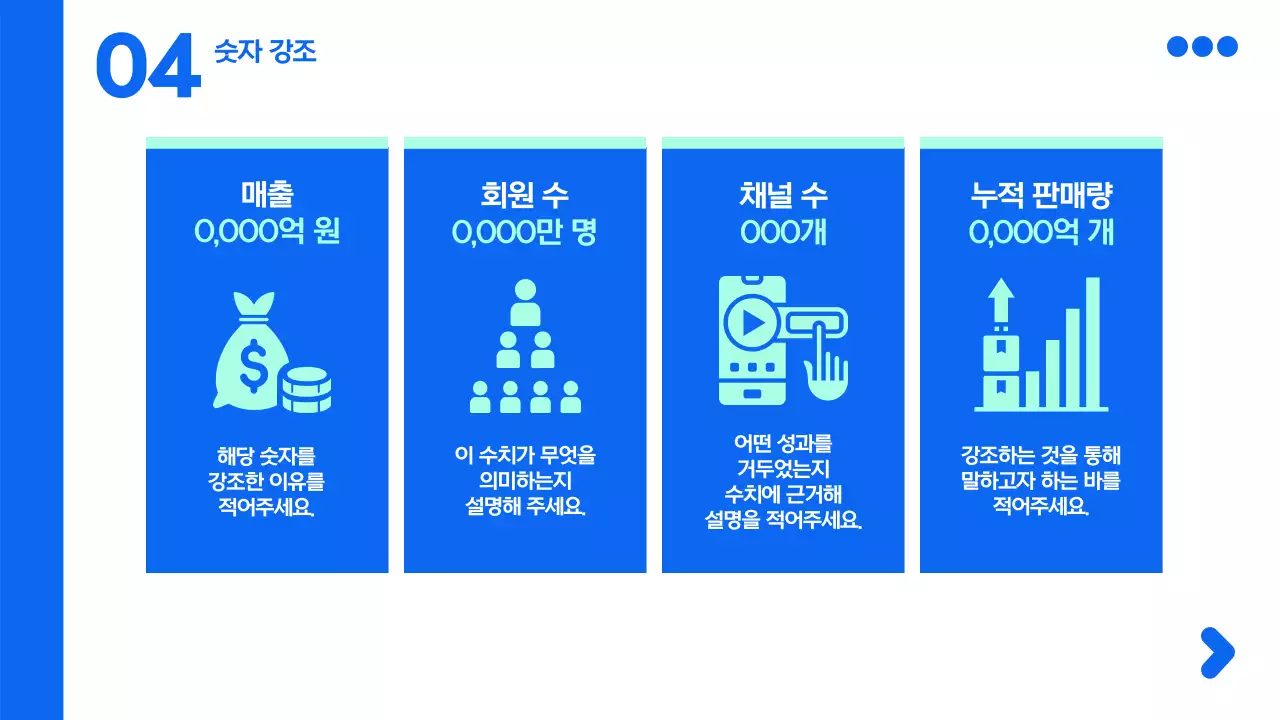 파랑 모던 비즈니스 프레젠테이션 홍보