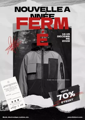 annonce de vente moderne rouge