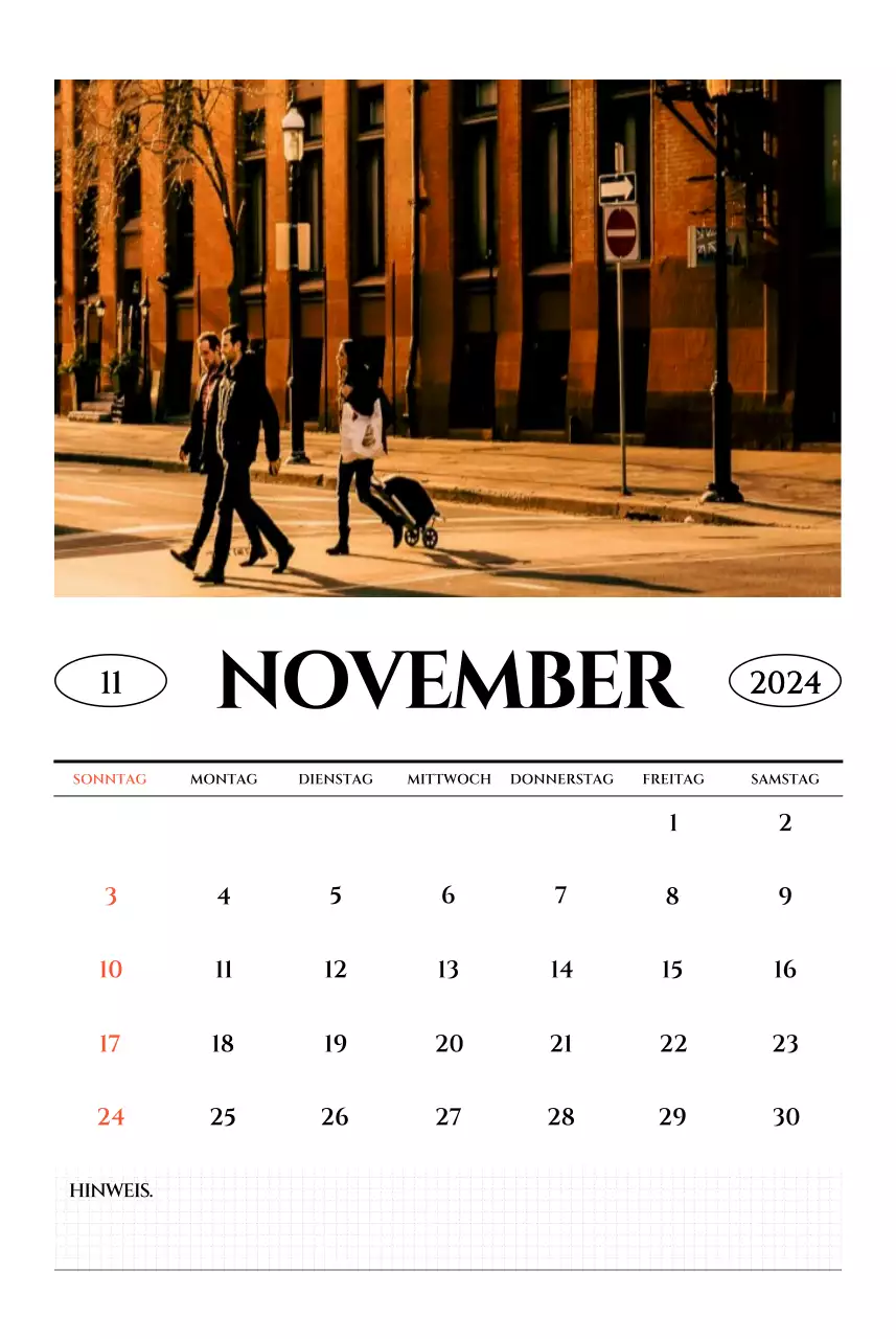 Einfacher Stil Wandkalender mit schwarz-weiß emotionalen Reisefotografie Konzept