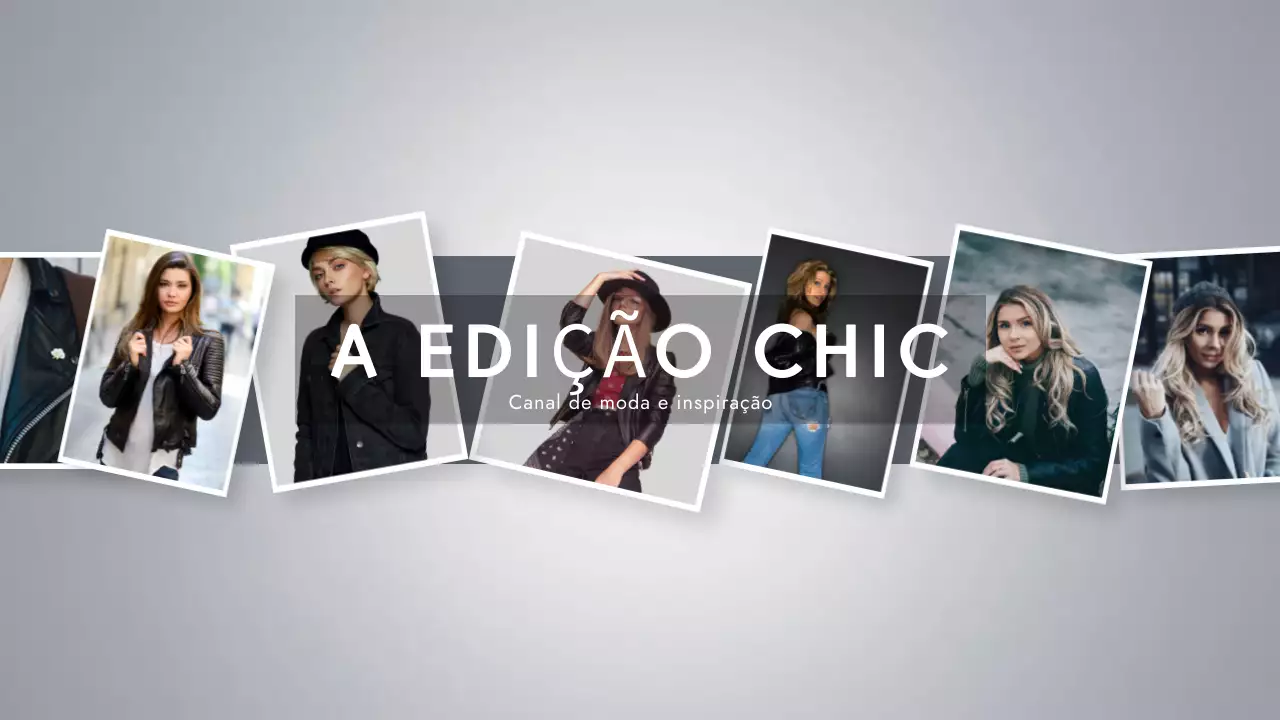 anúncio de moda moderna cinzenta