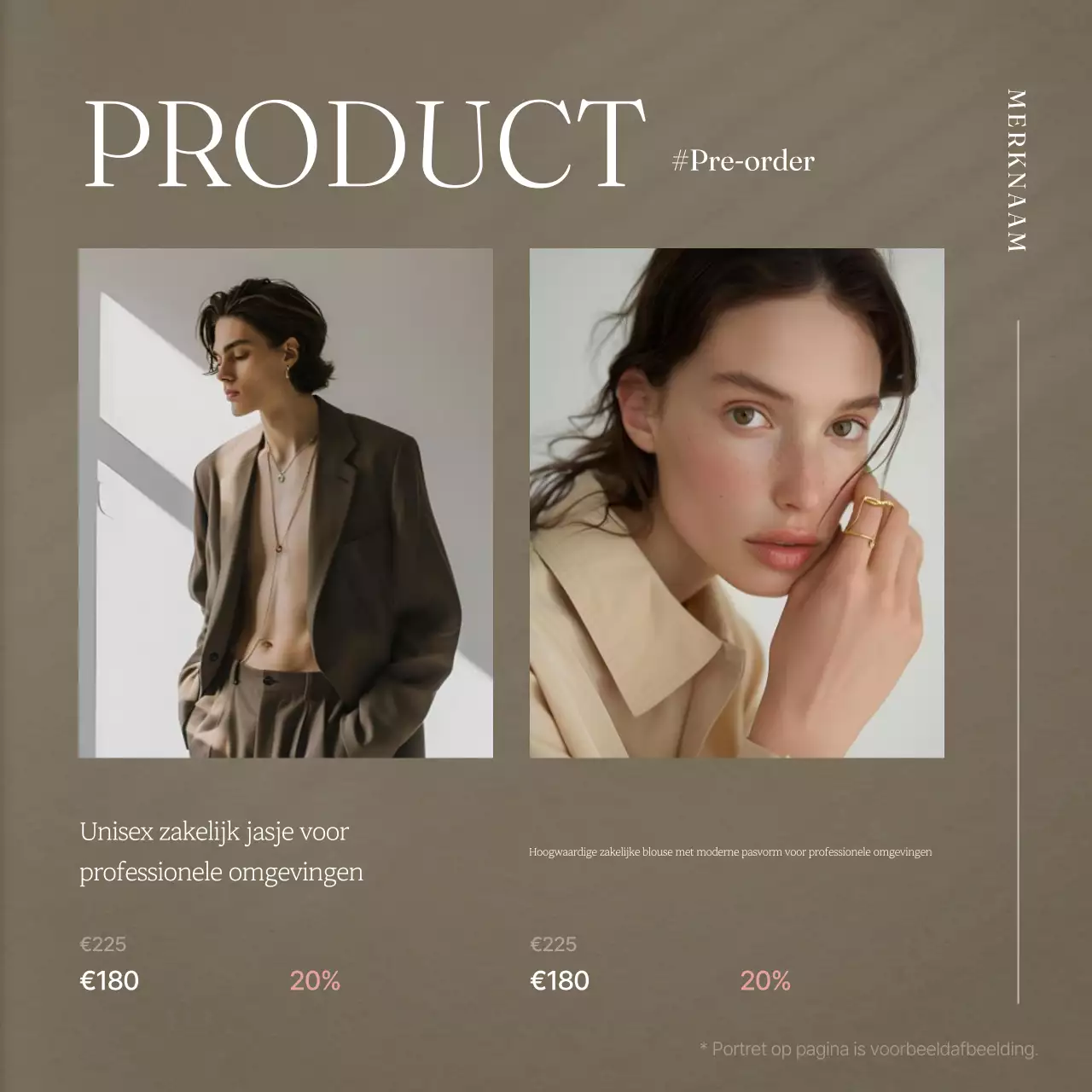 Promoot een modern herfstmerk in bruin