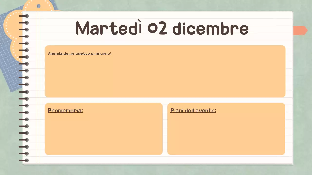 Quaderno a pastello semplice Agenda di classe per la scuola