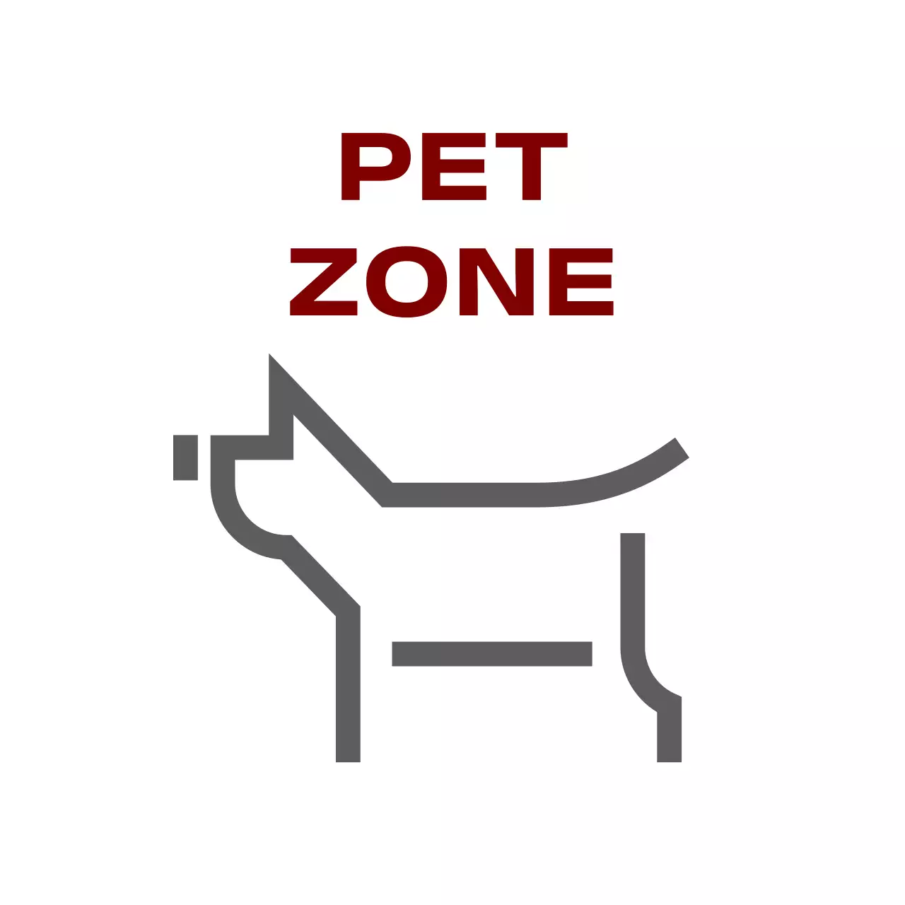 Rambu larangan parkir modern berwarna merah