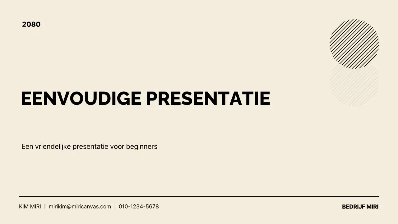 Beige minimalistische presentatie uitgelegd