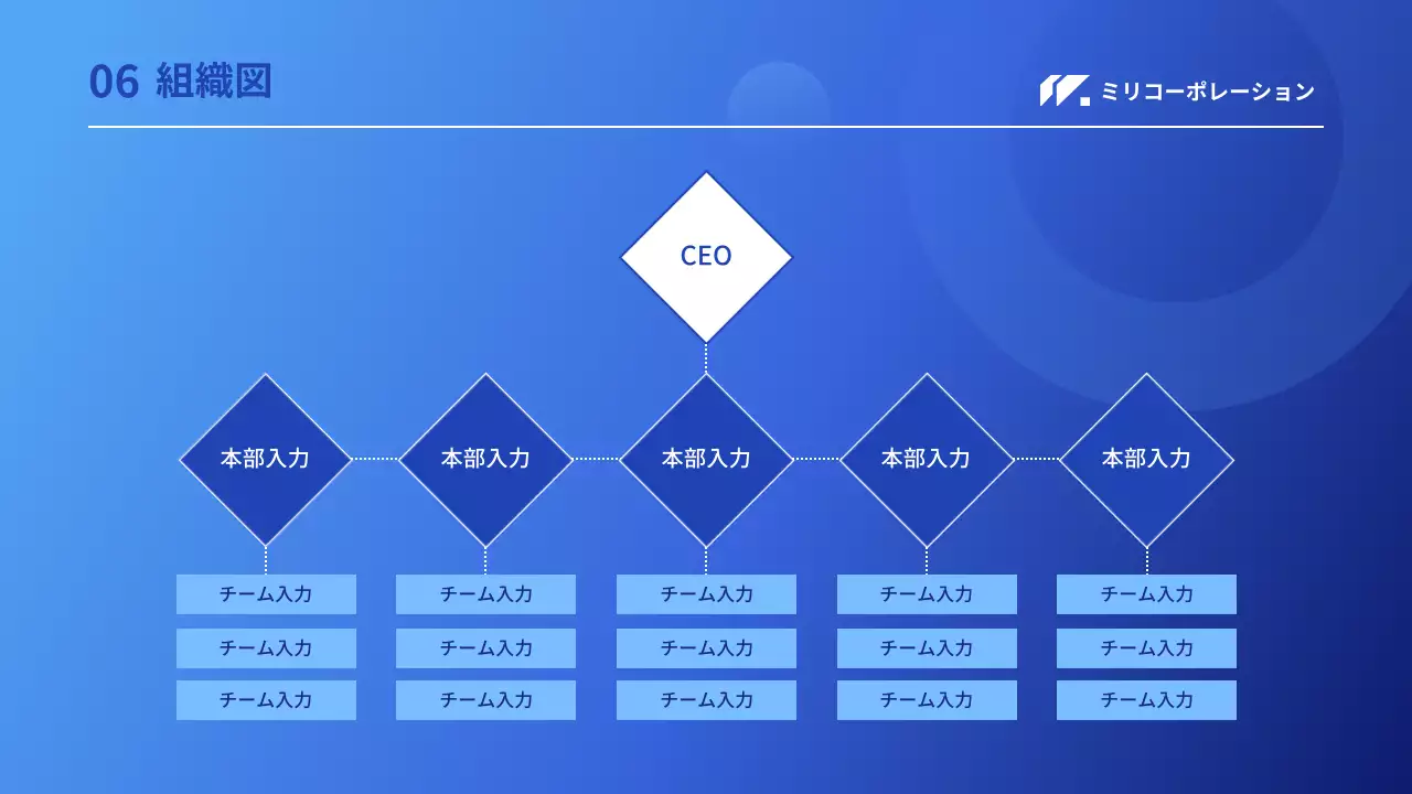 青 モダン 会社紹介 プレゼンテーション