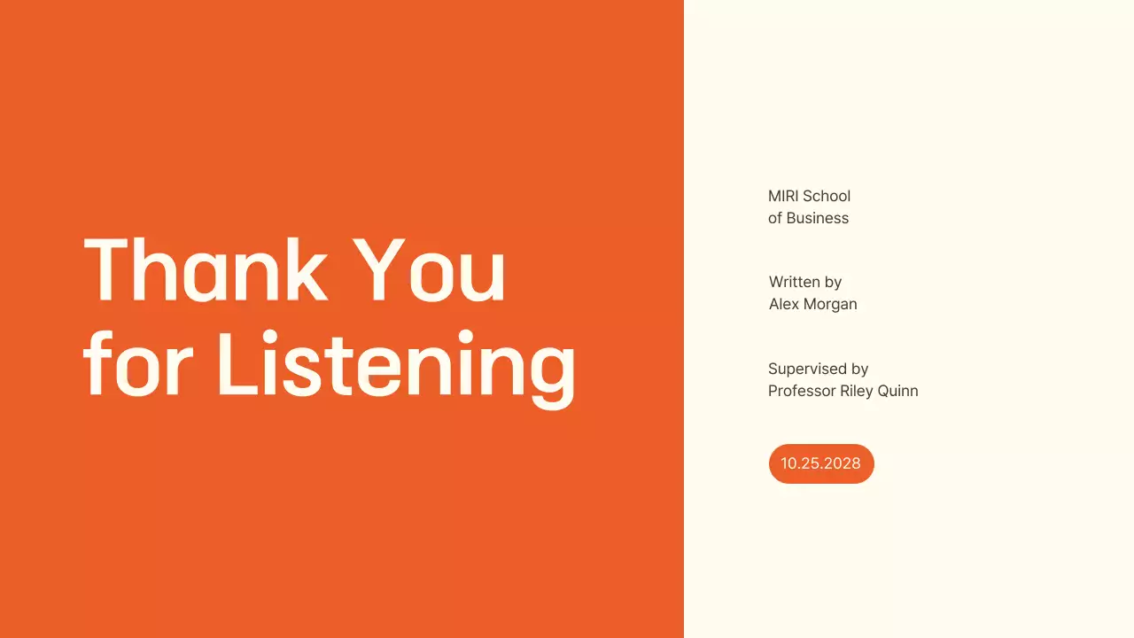 Orange Professional Thesis Presentation