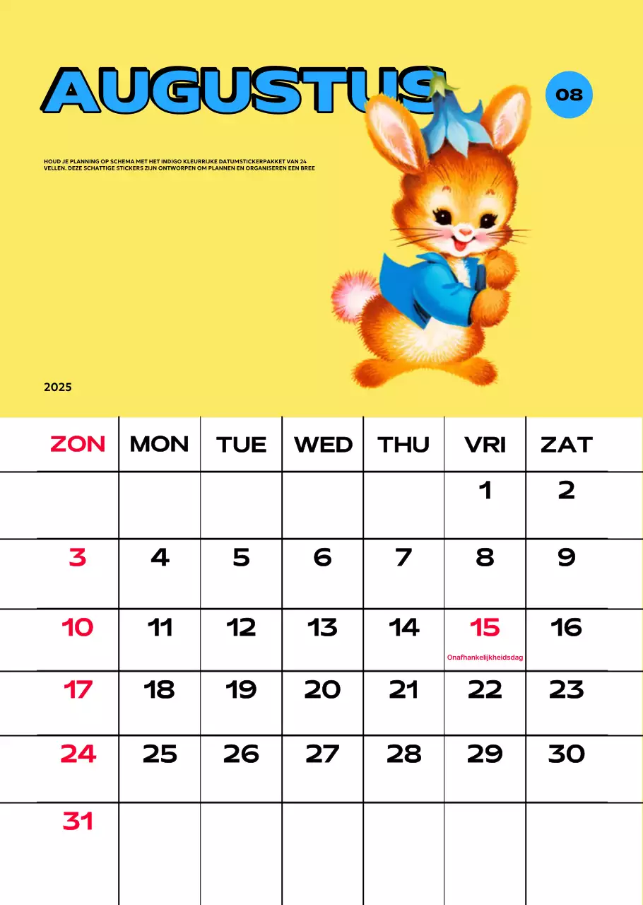 Kleurrijke kalenders met verschillende retro-illustraties