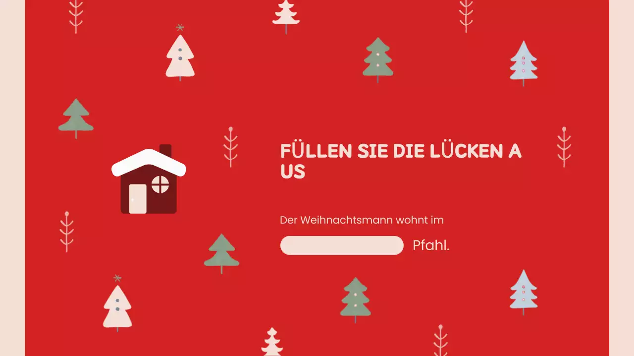 Rote Retro-Weihnachtspräsentation