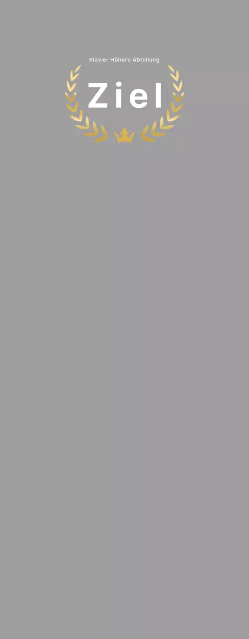 Einfache Plakette für Klavierwettbewerb