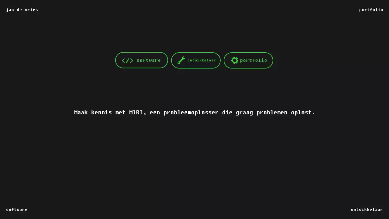 Zwarte moderne softwareportfolio