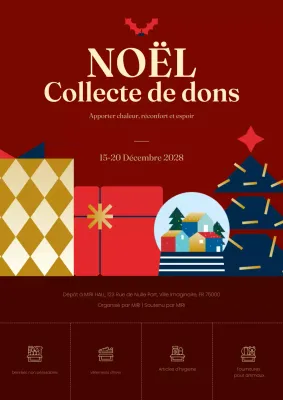 rouge annonce traditionnelle de Noël