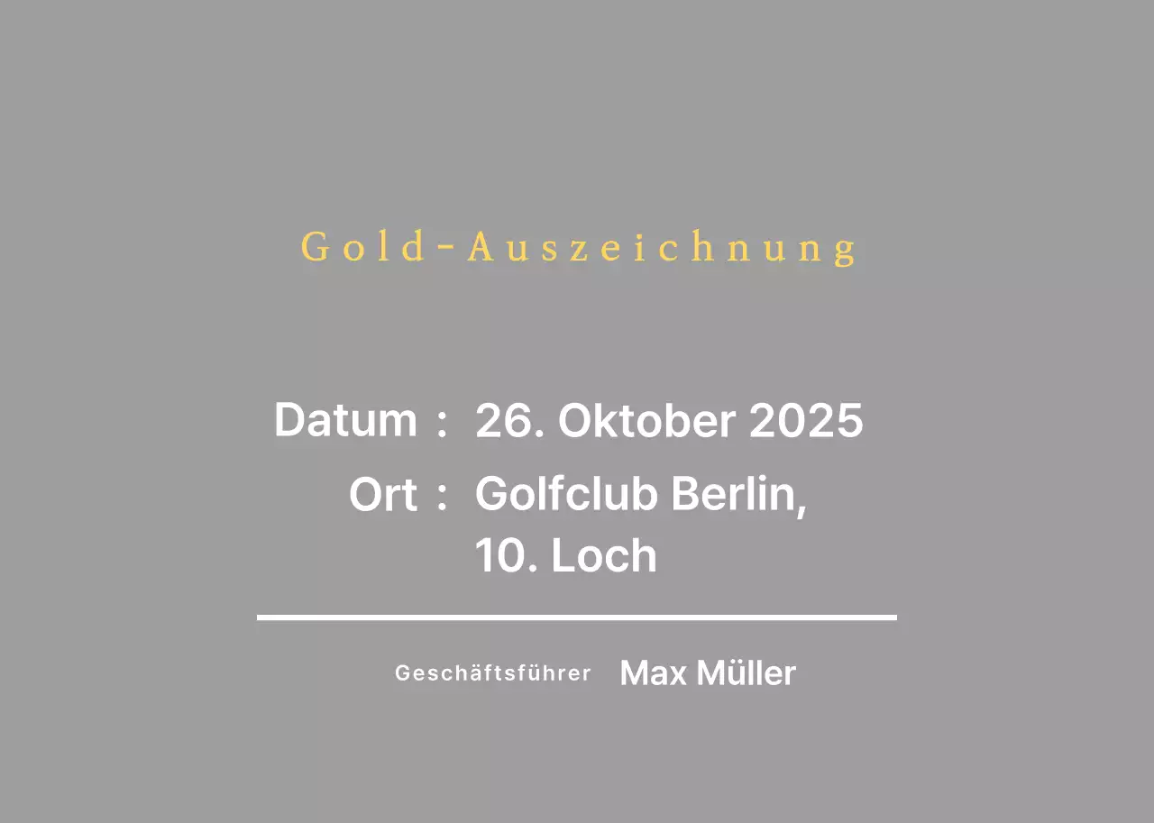 Standard-Veranstaltungsplaketten