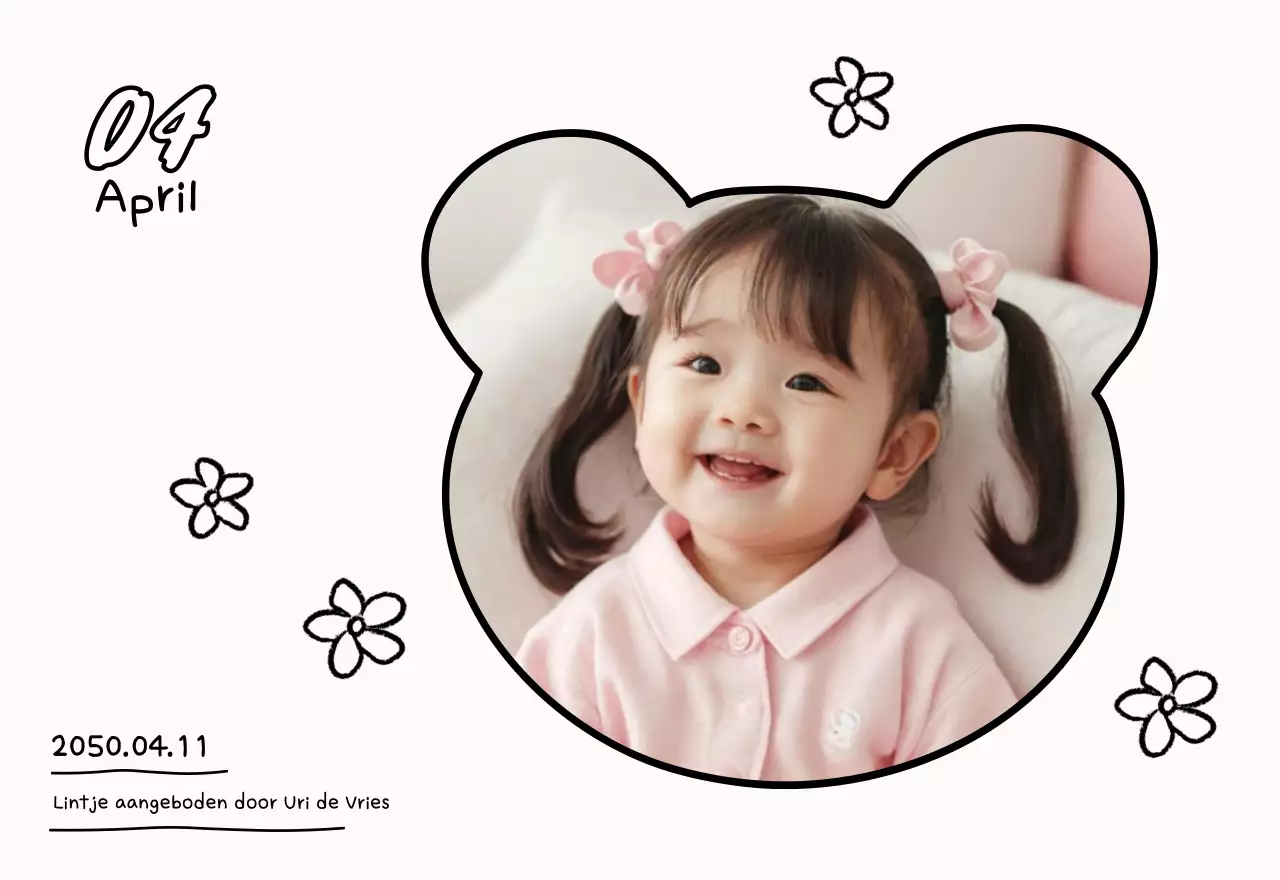 Gele nieuwjaarskalender