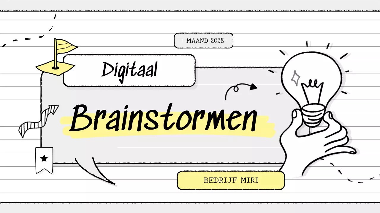 gele moderne brainstormgids