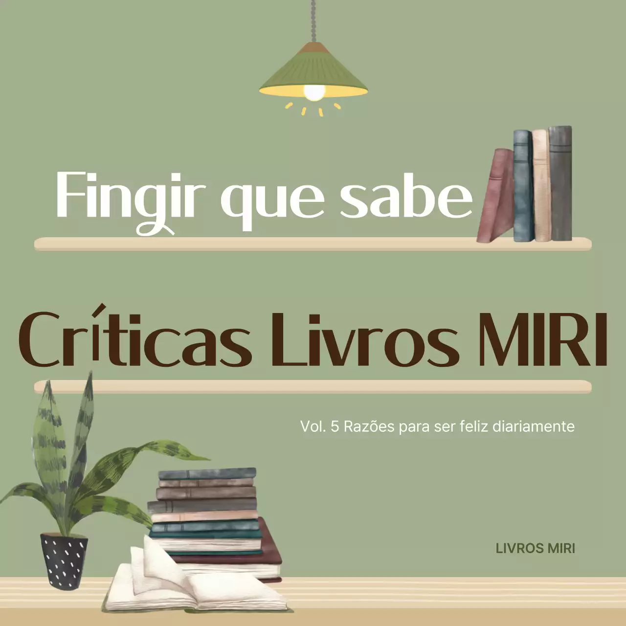 Um post de resumo de livro limpo em caqui e bege