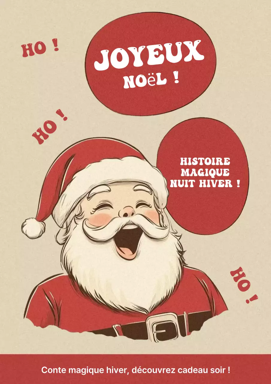 Carte de Noël vintage beige