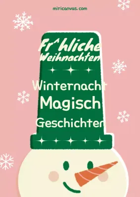 Rosa gemütliche Weihnachtspostkarte