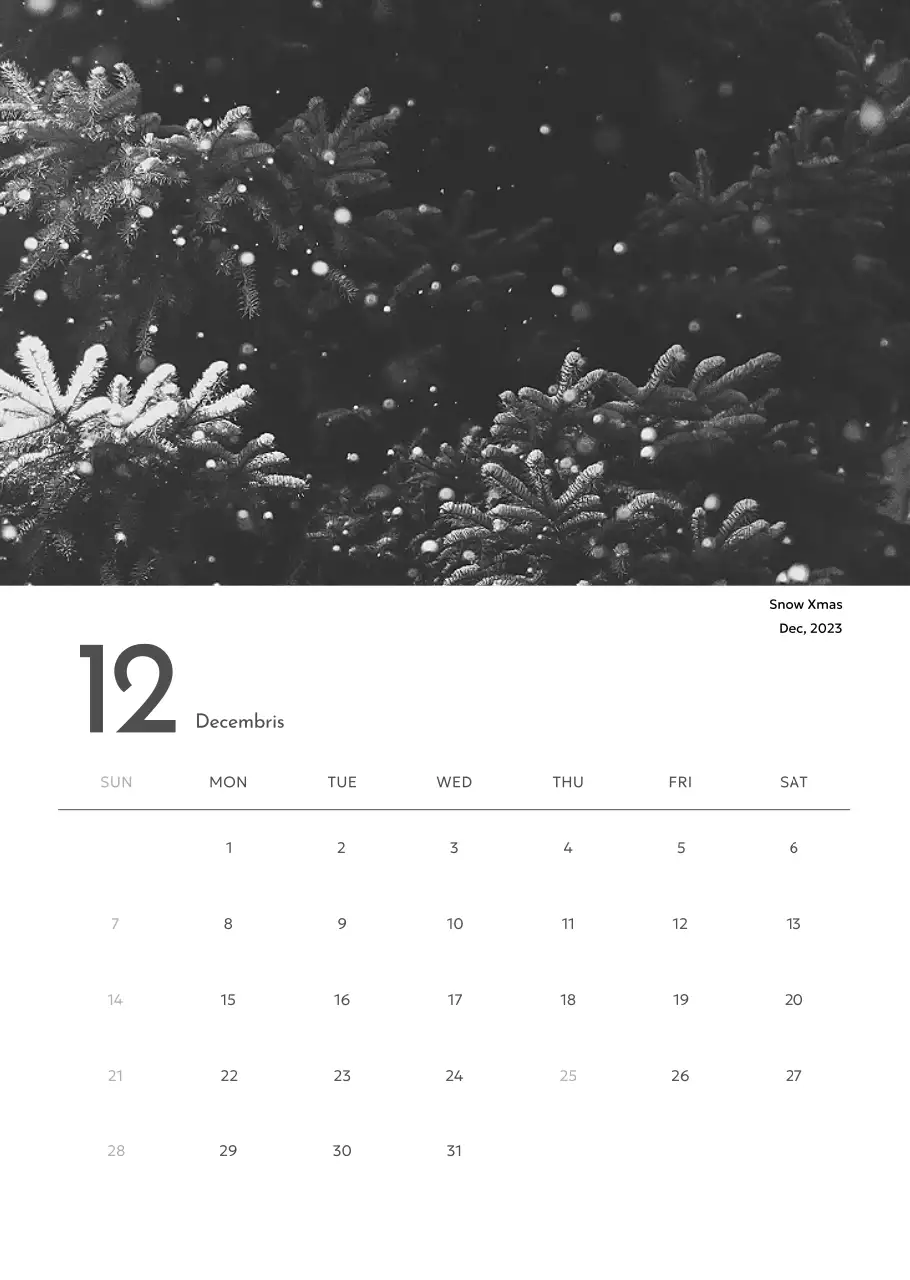 Kalender foto dengan nuansa perkotaan yang bersih