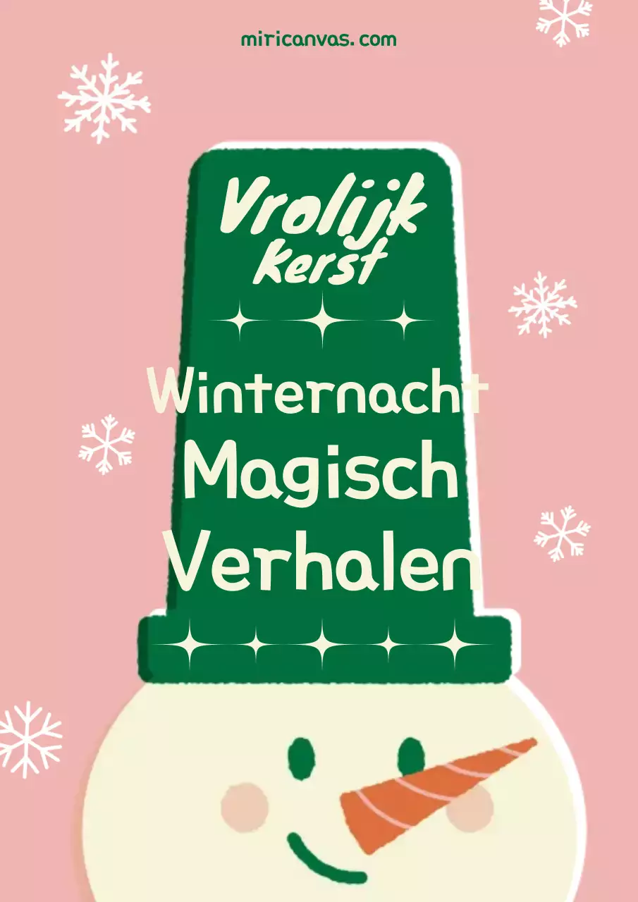 Roze gezellige kerstkaart