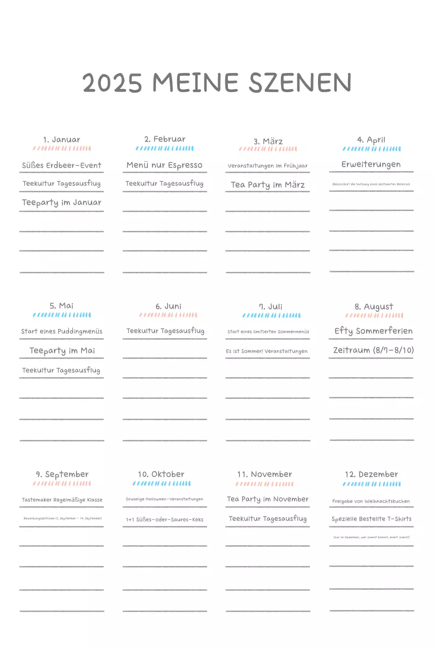 Niedliche Kalender mit knuffigen Illustrationen