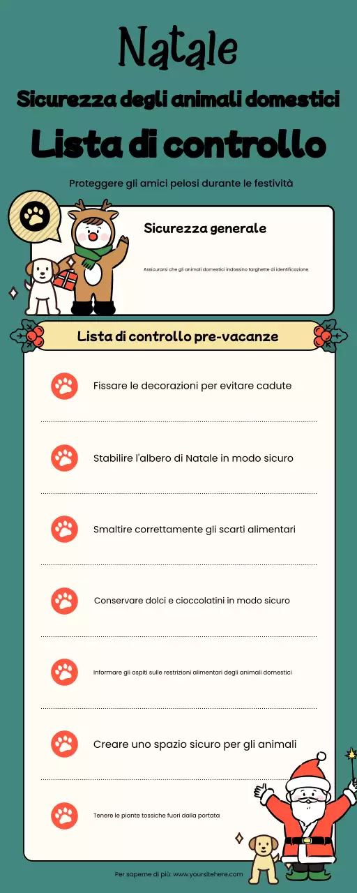 lista di controllo degli animali domestici "verdi e giocosi