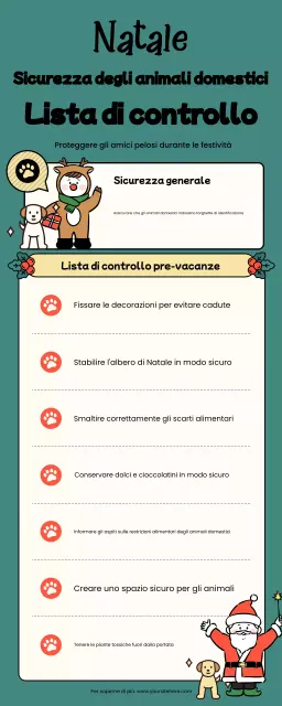 lista di controllo degli animali domestici "verdi e giocosi