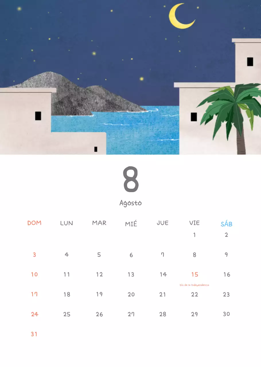 Simpáticos calendarios con adorables ilustraciones