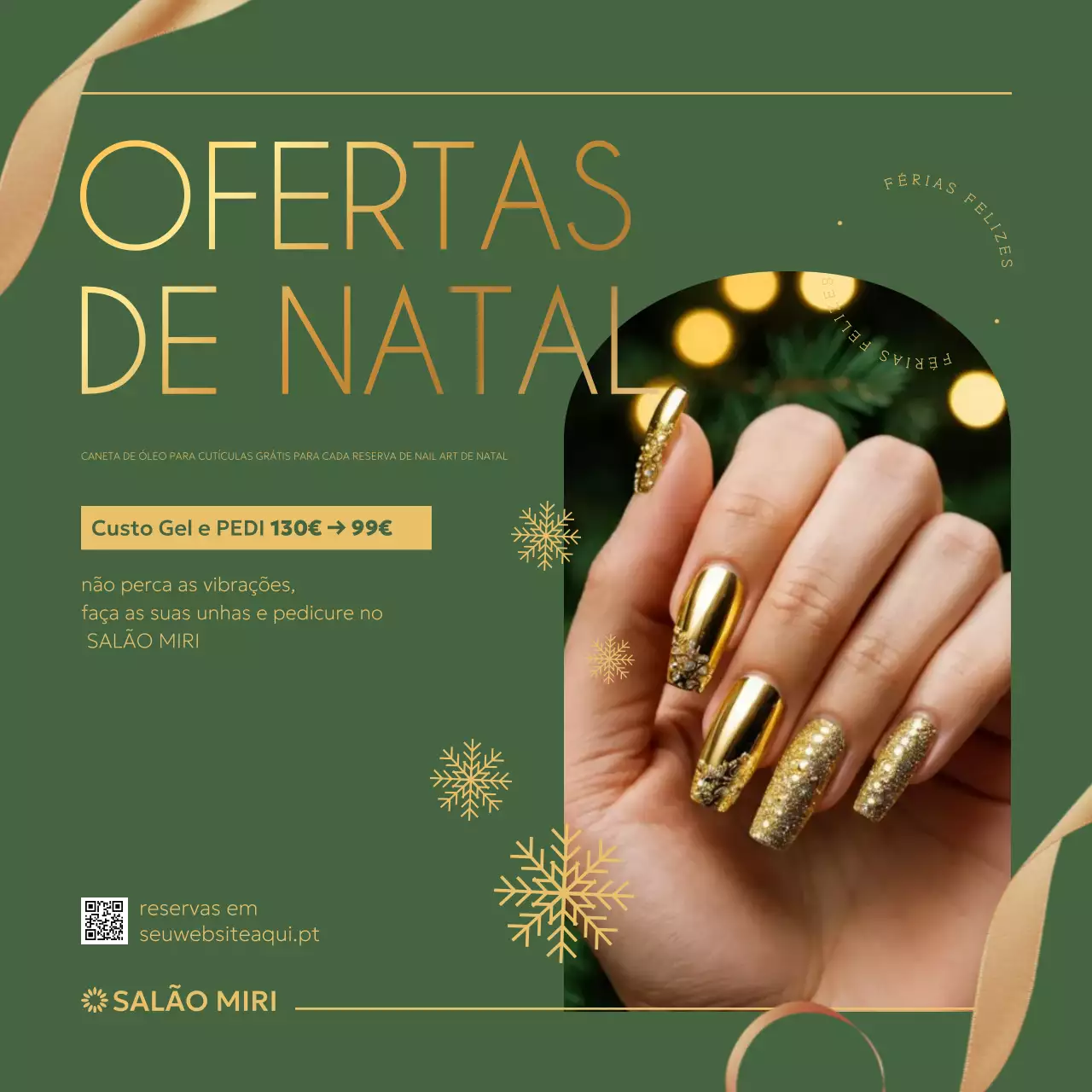 promoção de férias verde e elegante
