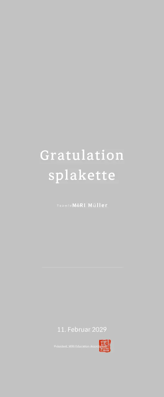 Feierliche Beförderung von White Simple