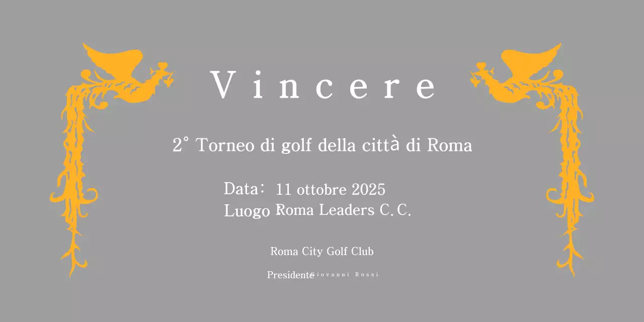 Classico trofeo da torneo di golf con decorazione a fenice colorata