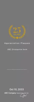 Simple Thank You Plaque