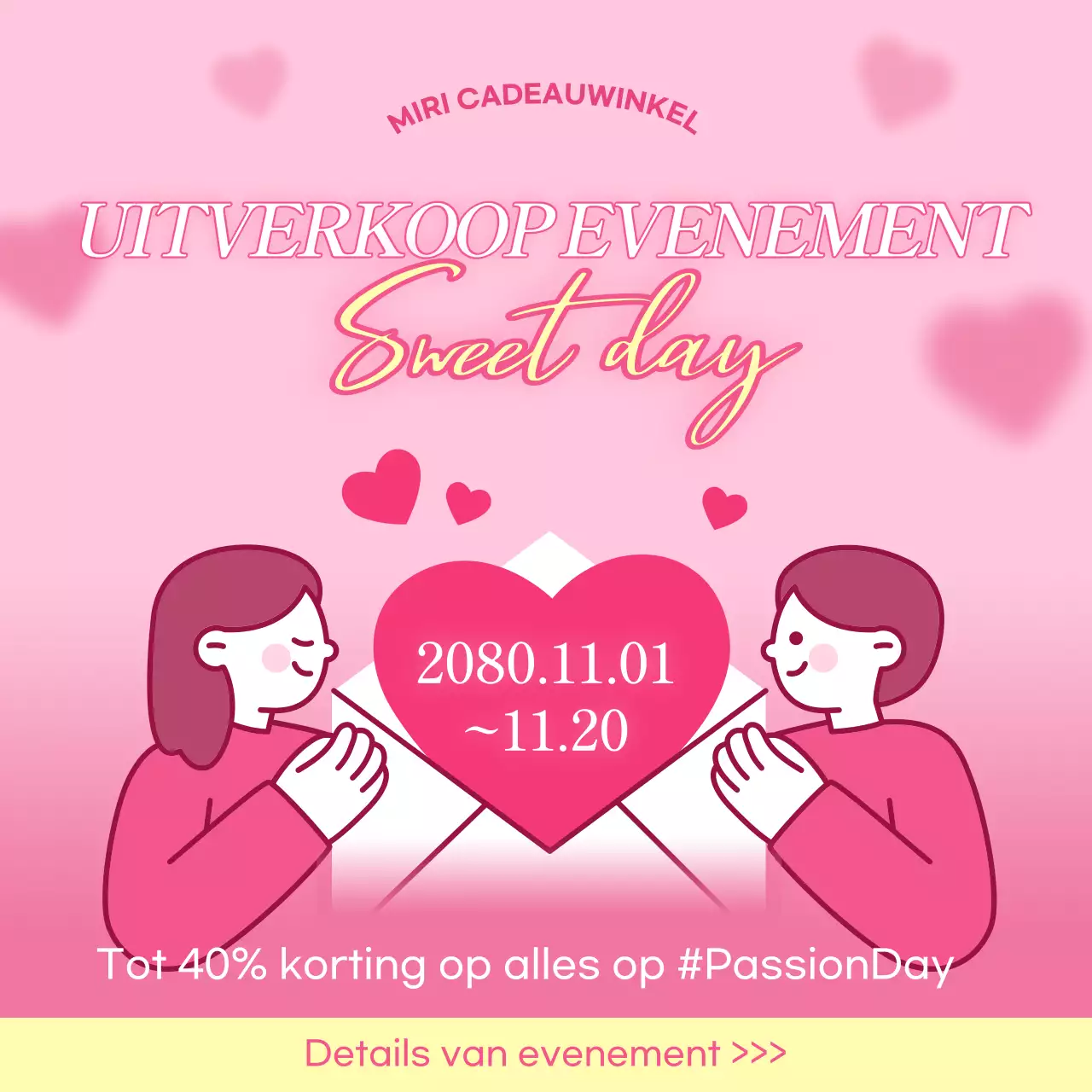 Roze Gezellige Uitverkoop